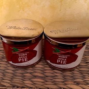 2 (two) Bath & Body Works  3 wick candles..14.5oz  Warm Apple Pie